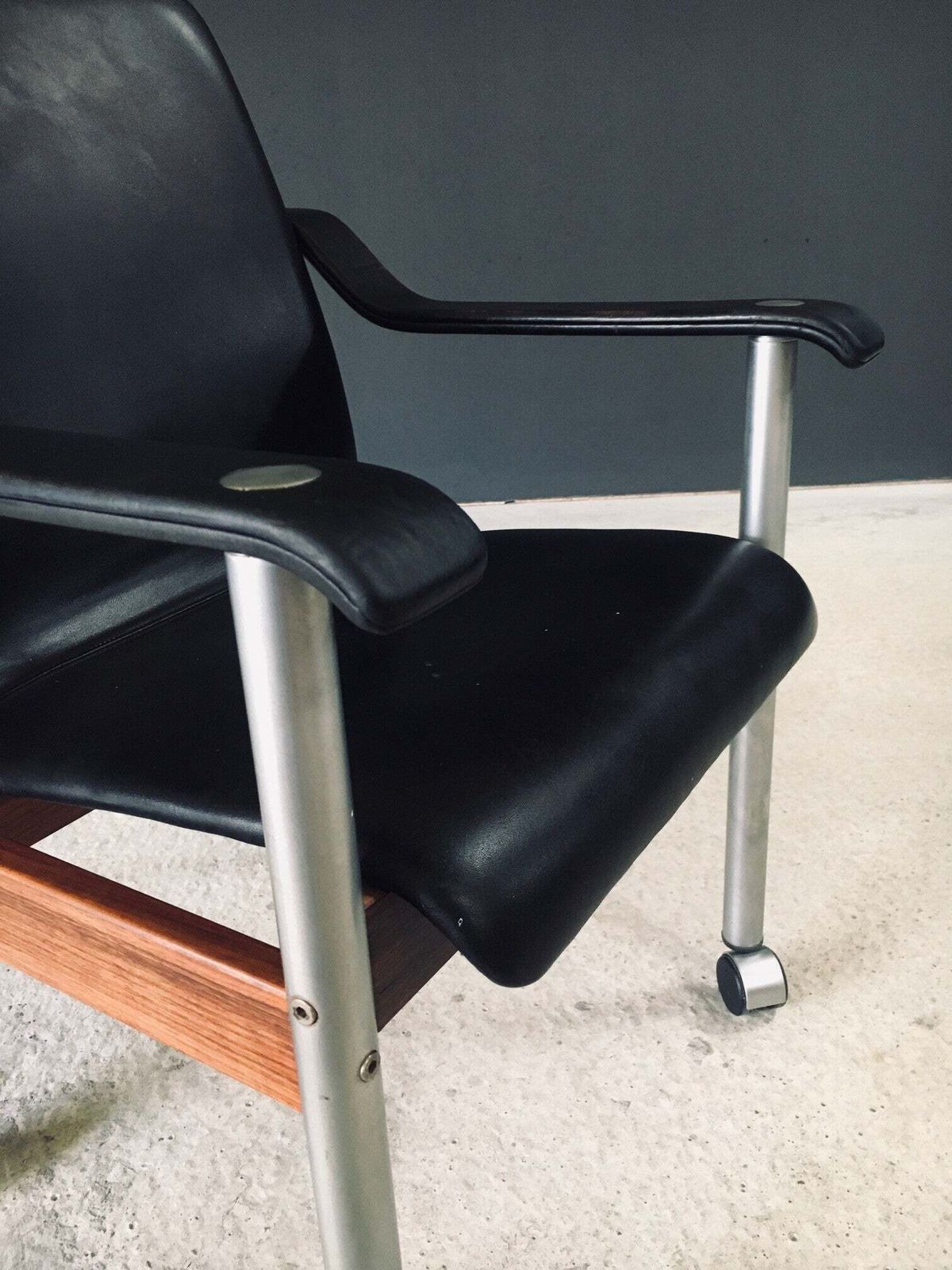 Meubels Mid Century Modern Scandinavische Design Bureaustoel Van Dyrlund, Denemarken, Ca. Jaren 1960 photo