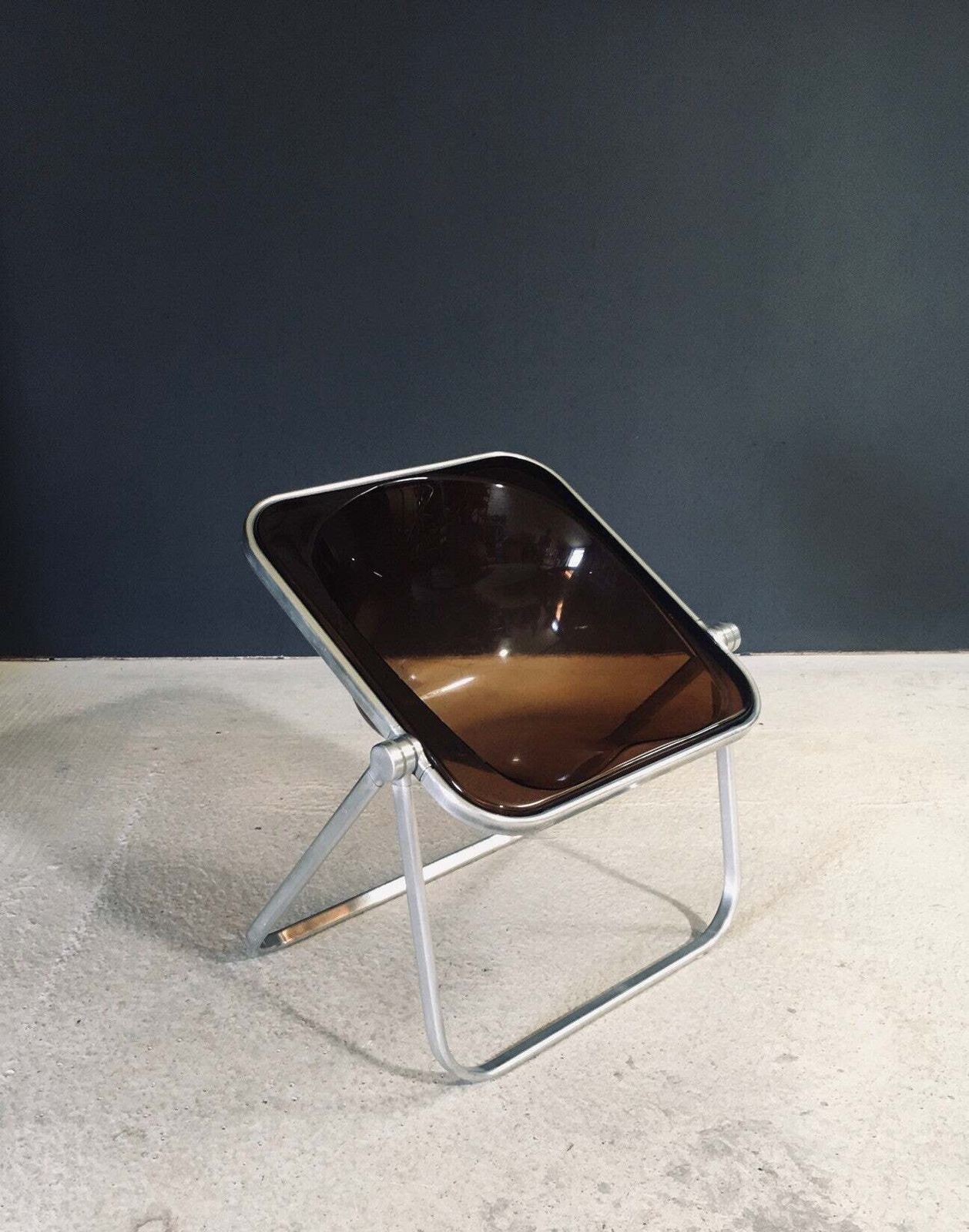 Midcentury Modern Design Plona Chair By Giancarlo Piretti For Castelli, Italy 1970's