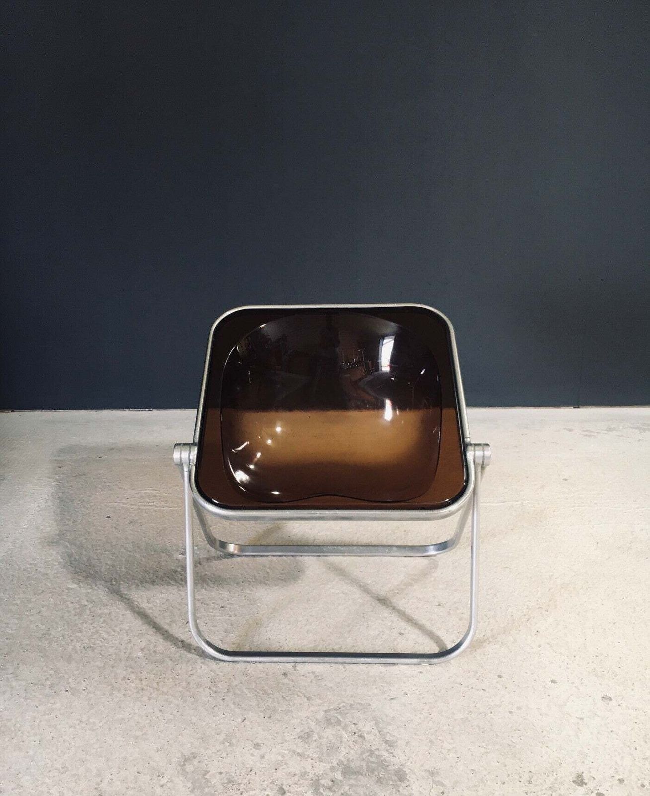 Midcentury Modern Design Plona Chair By Giancarlo Piretti For Castelli, Italy 1970's photo for sale