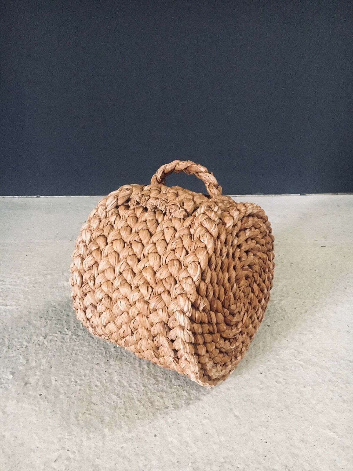 photo furniture 1940's French Mediterranean Design Low Rope Stool By Audoux Minet