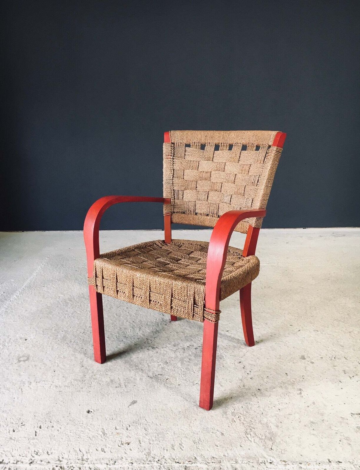 Vintage Mediterranean Design Rope Armchair, France 1930's