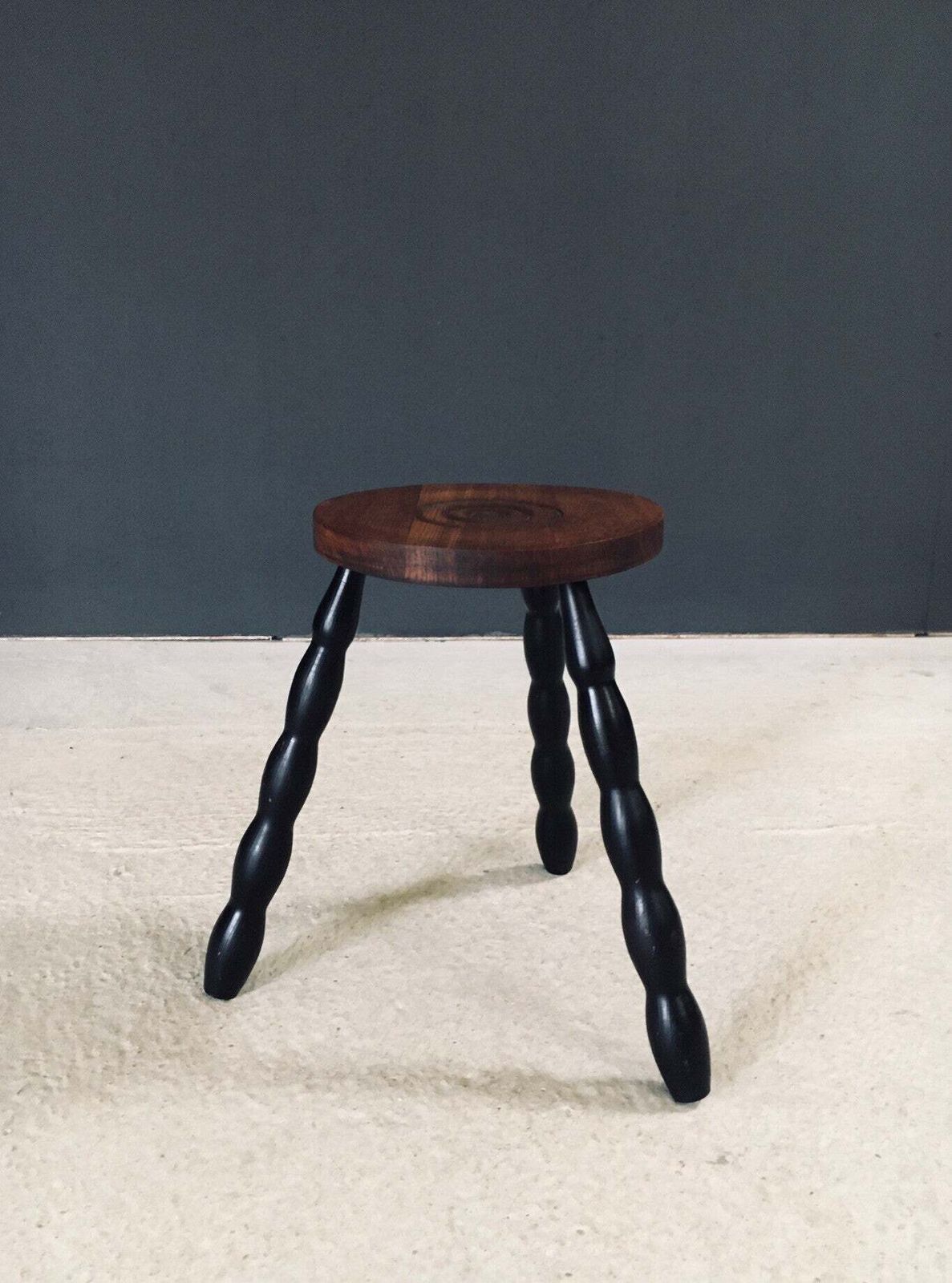 1940's French Design Bobbin Tripod Stool photo buy