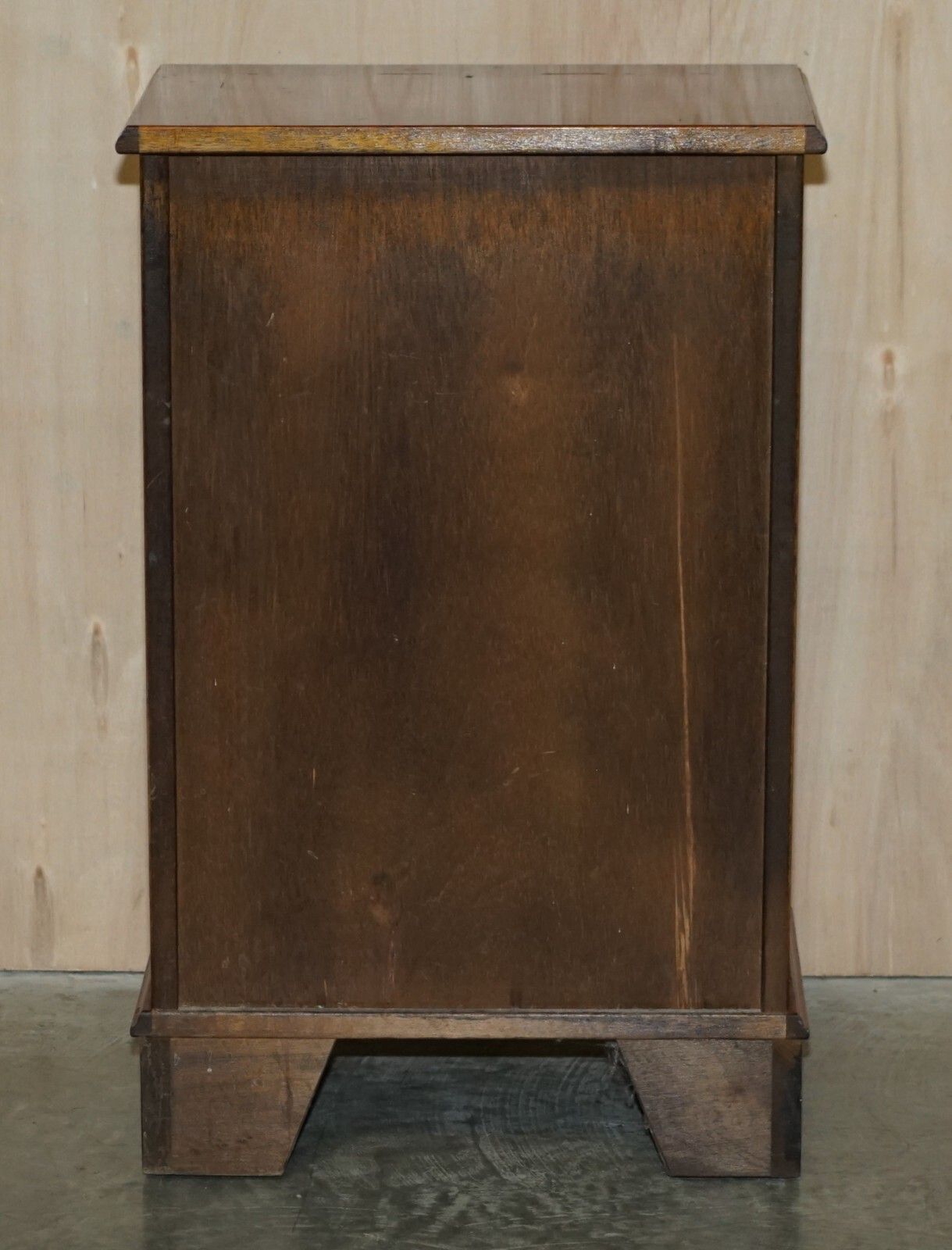 photo for sale Vintage Yew Wood Side / End Sized Book Table With Single Drawer And Bookshelves