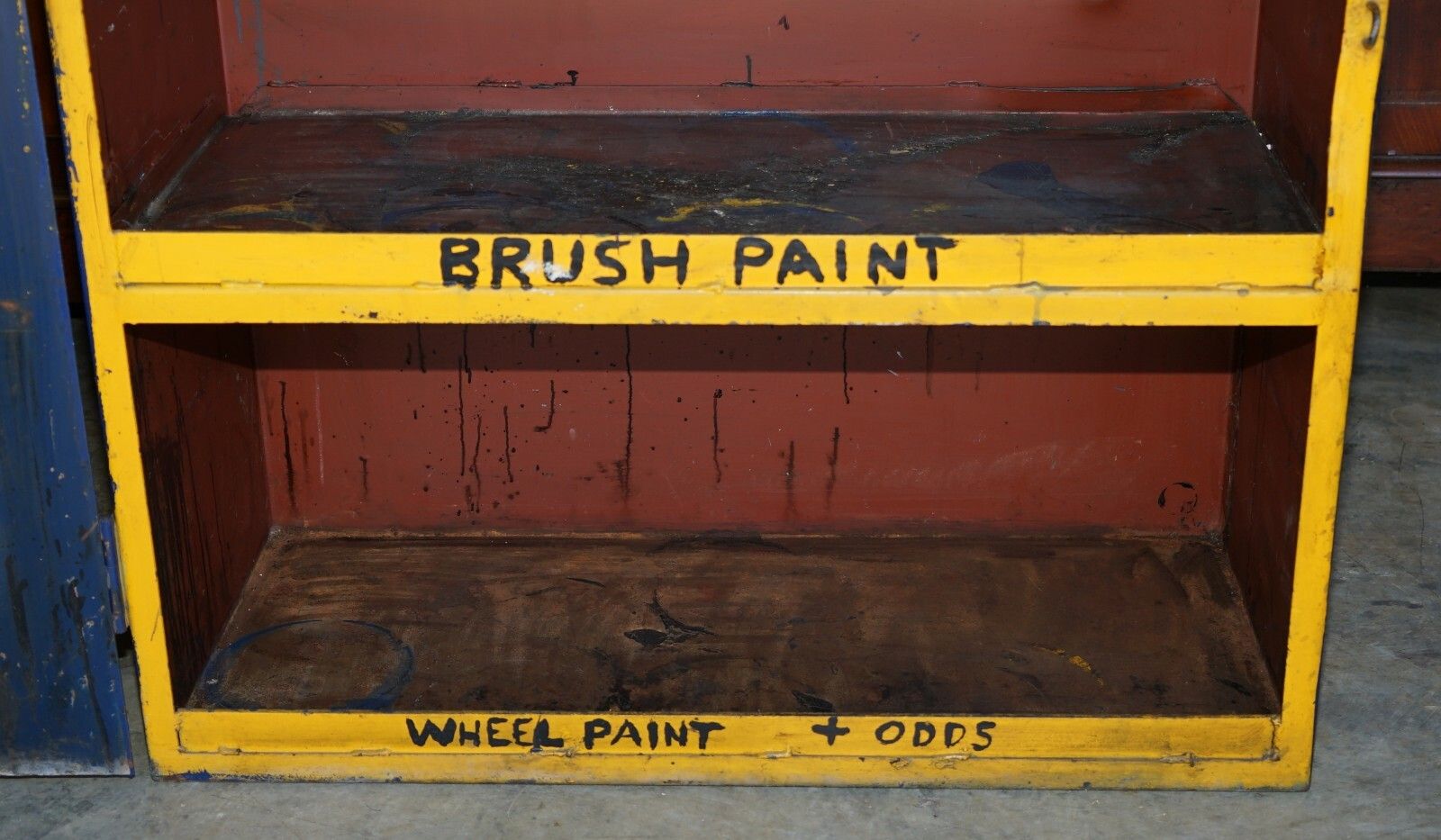 photo for sale Industrial Steel Large Circa 1950's Metal Workers Paint Cupboard Very Rare Find