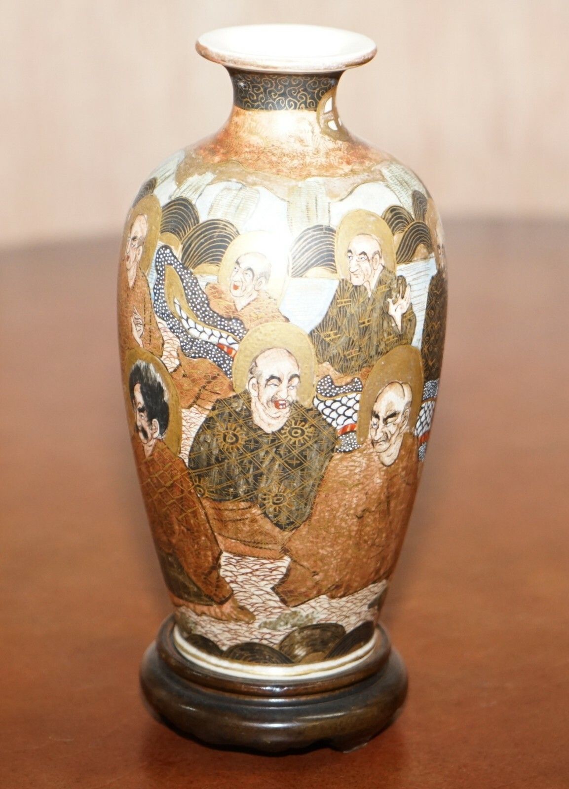 Pair Of Antique Chinese Or Japanese Oriental Vases Hand Painted And Signed Urns photo furniture