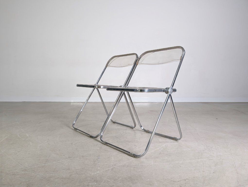 Set Of 2 Midcentury Folding Chair Plia Castelli Giancarlo Piretti Chair photo 605.0