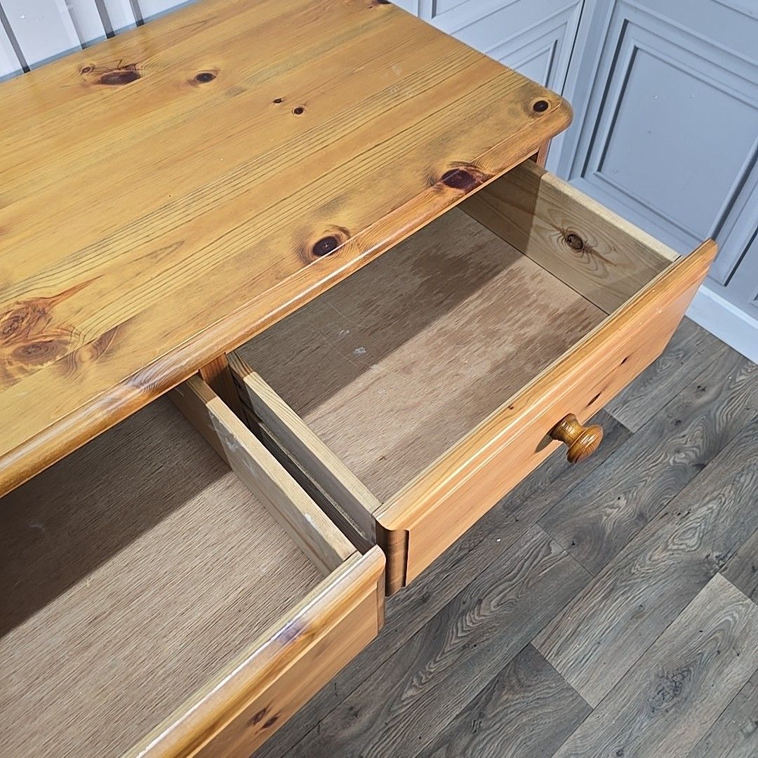 photo buy Retro Vintage Solid Pine Wooden Sideboard Cabinet Kitchen Dresser Base Drawers
