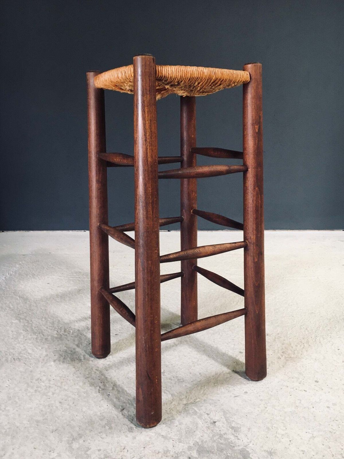 Brutalist Design Bar Stool By Charles Dudouyt, France 1940's photo buy