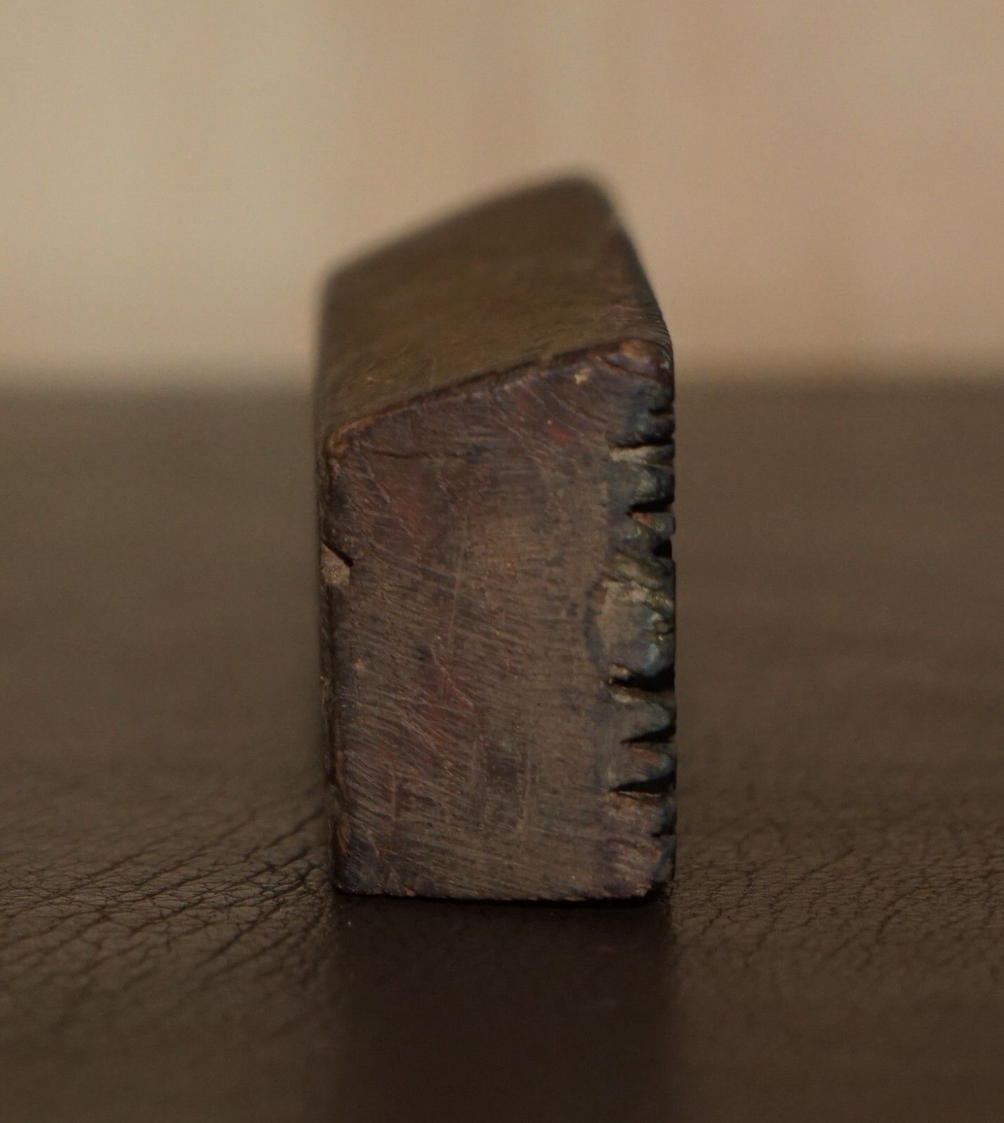 Very Collectable Antique Hand Carved Twelve Flower Printing Block For Wallpaper photo vinterior