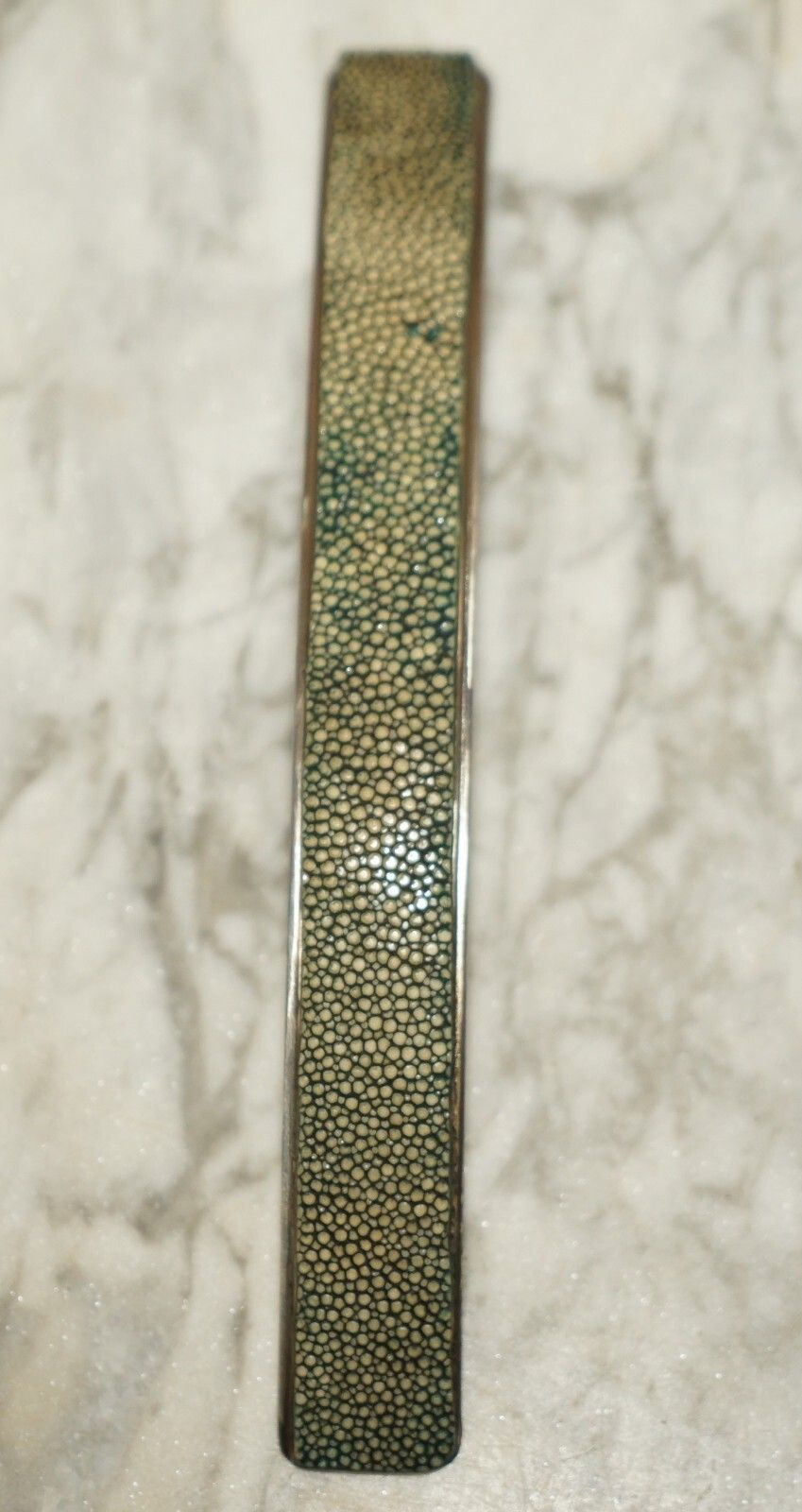 450.0 Suite Of Six Shark Manta Ray Shagreen Upholstered Contemporary Drawer Handles photo