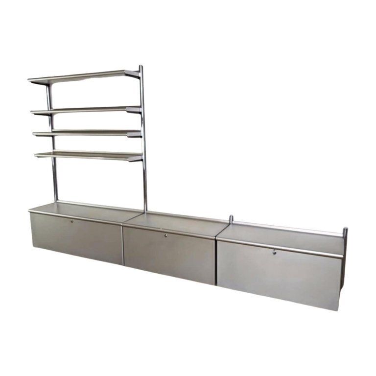Otto Zapf Shelving System Vitra Vieler Wingset Wall Shelf Aluminum photo vintage