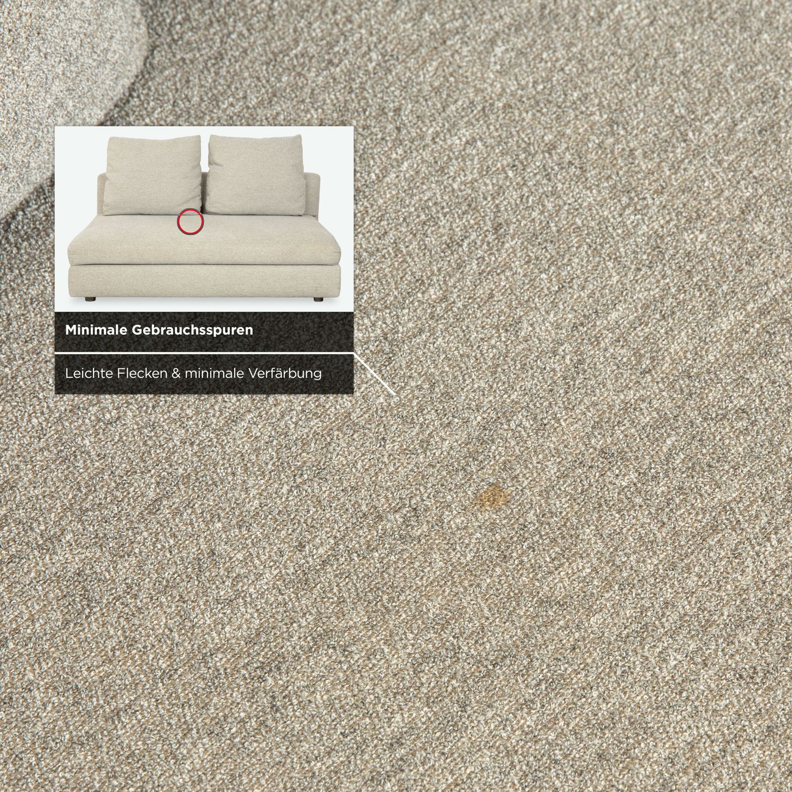 Canapé 2 places Minotti en tissu gris clair, avec coussins photo 1452.0