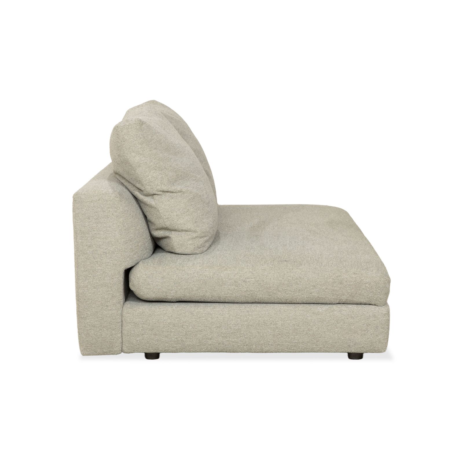 photo furniture Canapé 2 places Minotti en tissu gris clair, avec coussins