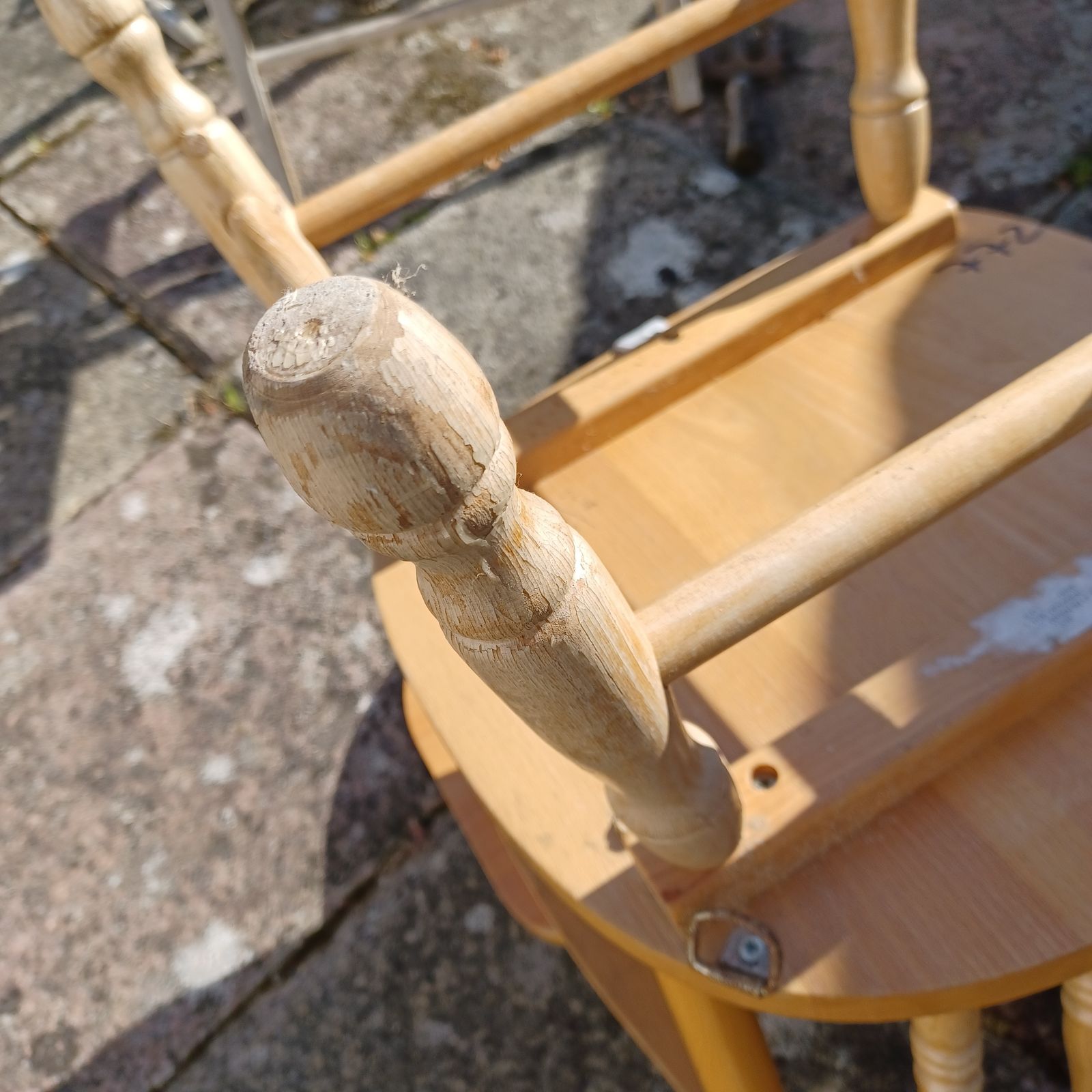 Solid Wood Kids Chair Pine photo vintage