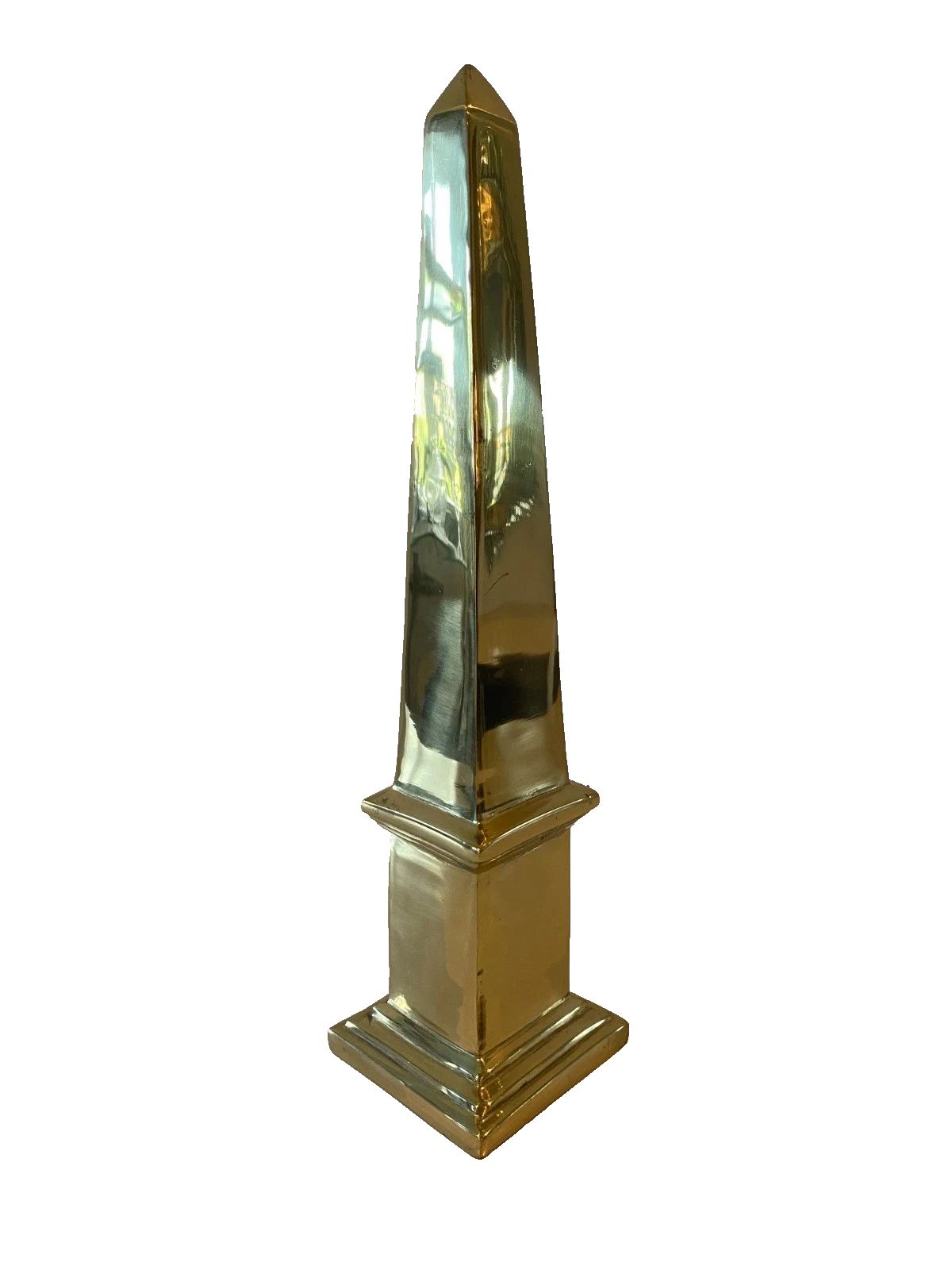 Polished And Polished Bronze Obelisk 20th Century