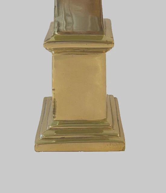 Polished And Polished Bronze Obelisk 20th Century photo vintage