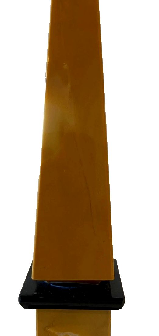 photo furniture Siena Yellow And Black Marble Obelisk 20th Century