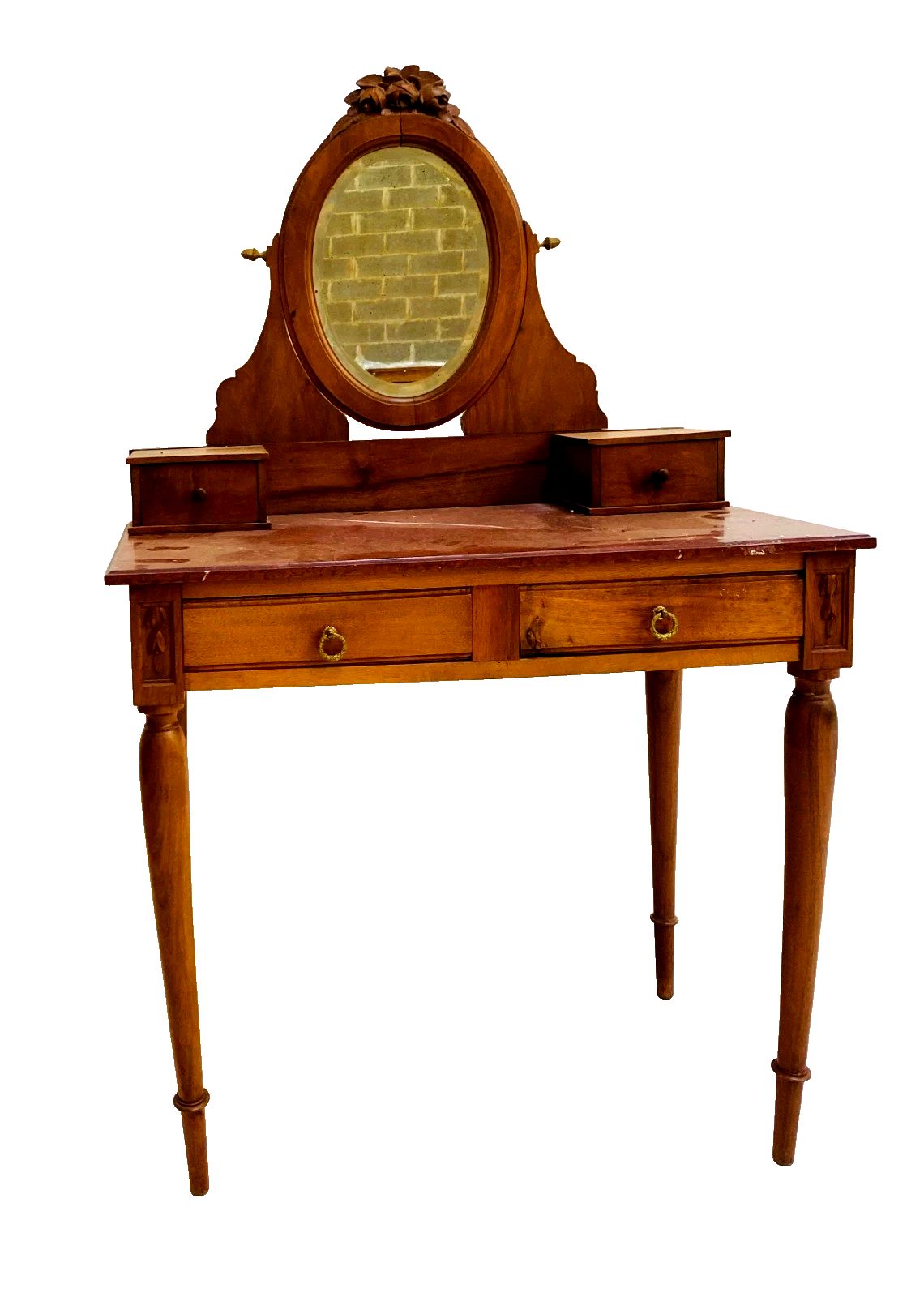 Louis XVI Style Walnut Dressing Table 20th Century photo for sale