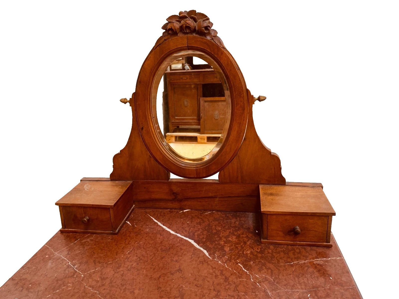 Furniture Louis XVI Style Walnut Dressing Table 20th Century photo