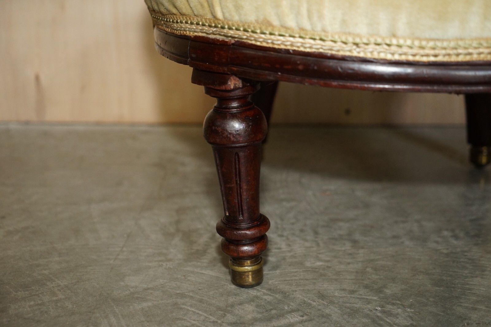 Small Antique Victorian Nursing Chair Circa 1860 Carved Mahogany Frame photo Furniture