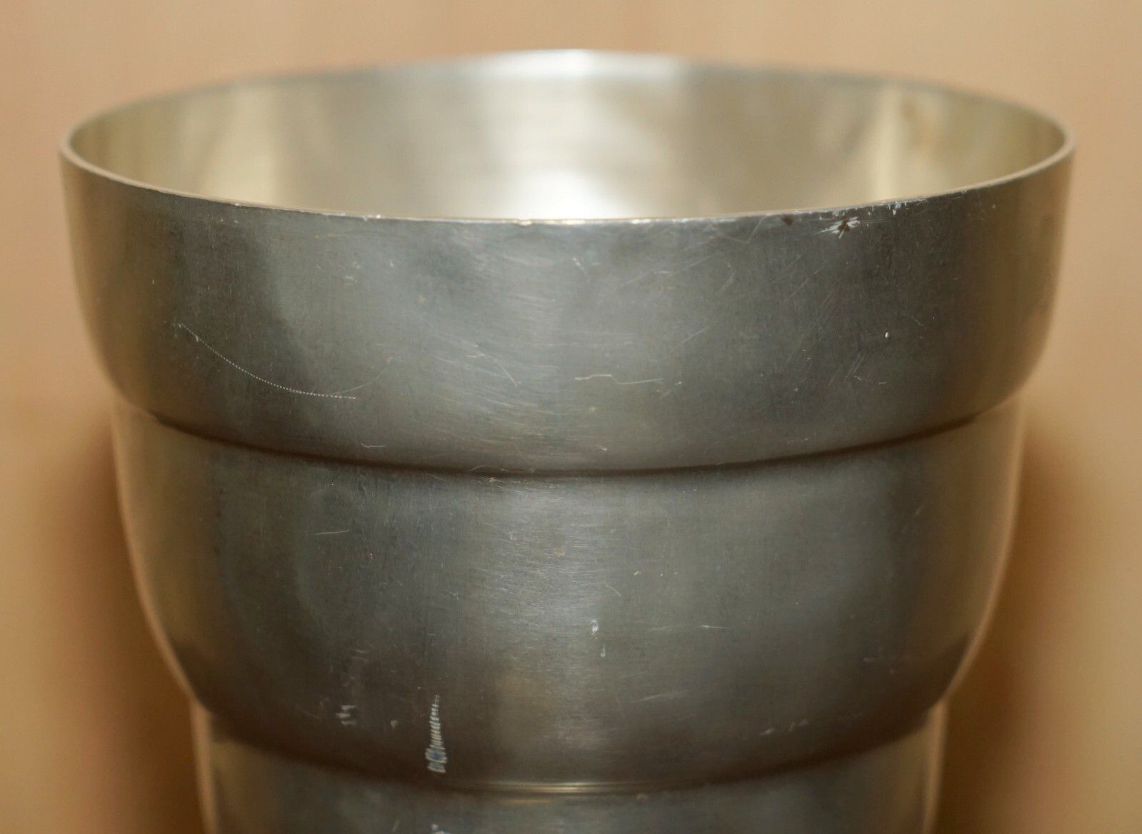 Antique Art Deco Silver Plated Champagne Wine Or Ice Bucket Lovely Period Patina photo for sale