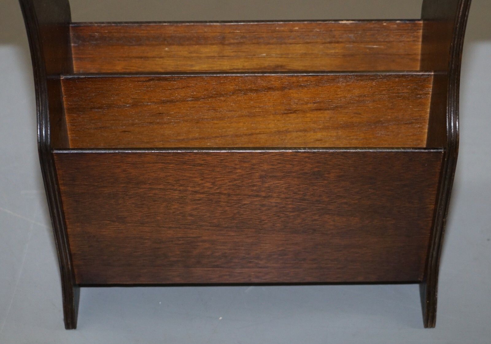Mahogany With Faded Oxblood Leather Top Bevan Funnell Side Table Magazine Rack photo buy