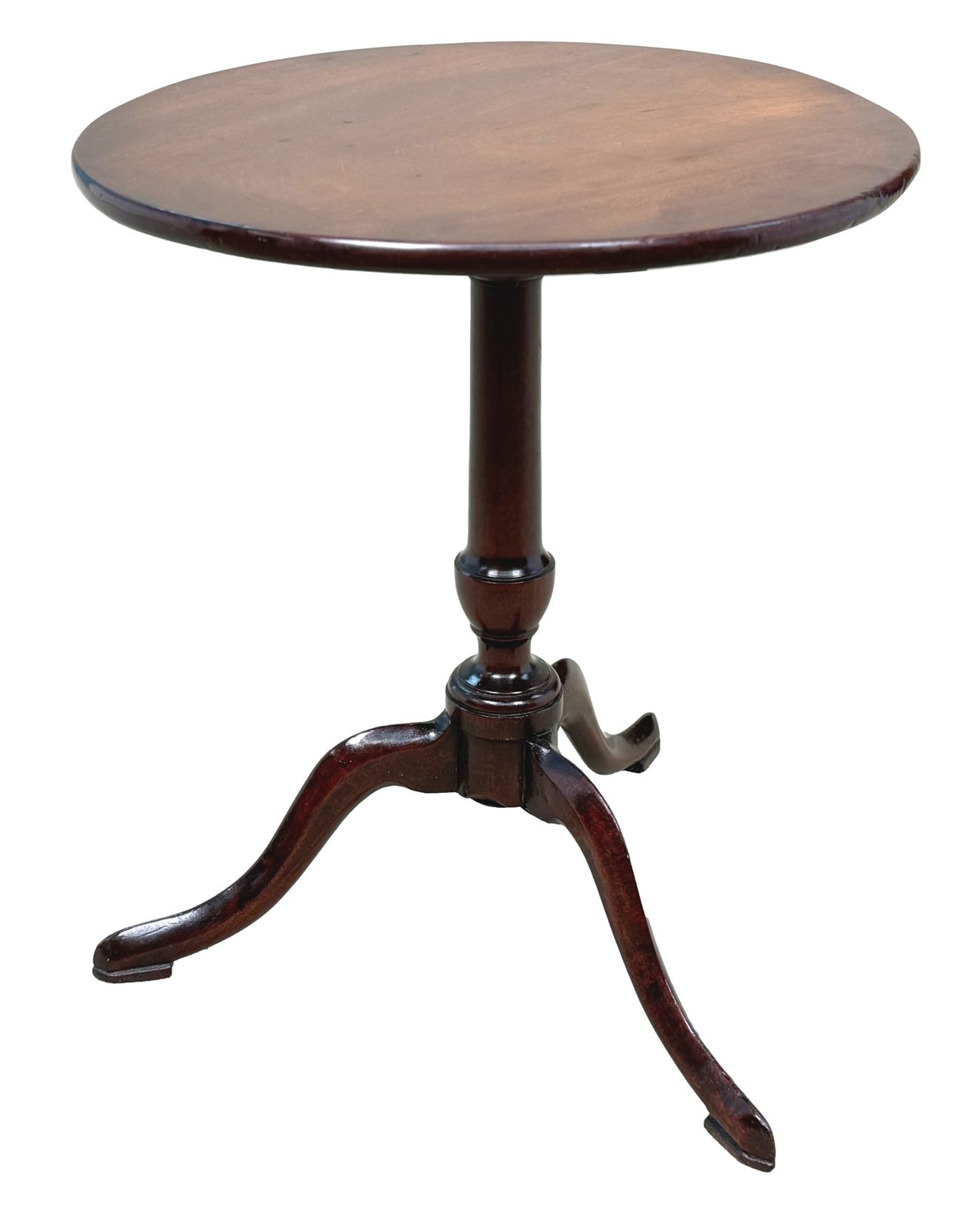 Georgian 18th Century Miniature Mahogany Tripod Table (England, Circa 1750) photo furniture
