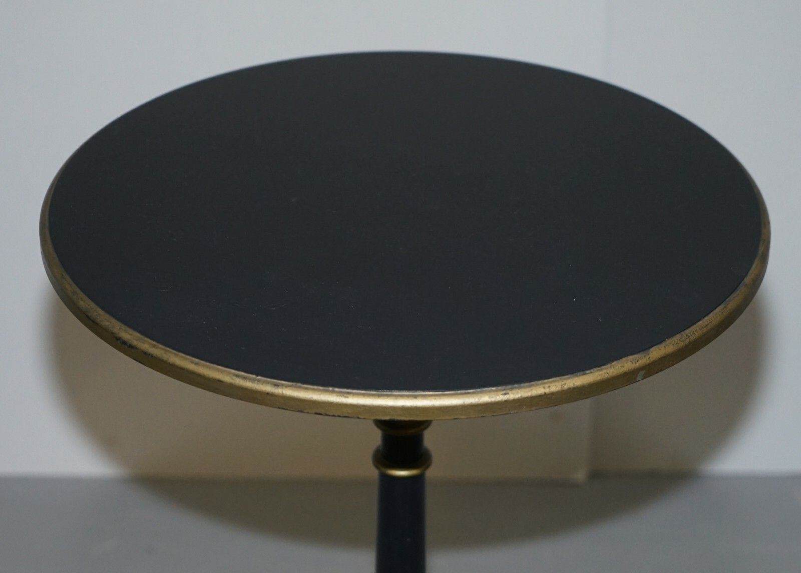 Lamp Side End Table With Ebonised Black Frames And Gold Gilt Wood Detailing photo Furniture