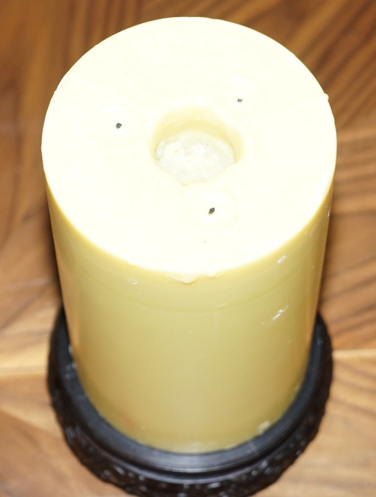 photo furniture Stunning Pair Of Very Large Vintage Chinese Church Candles With Carved Wood Base