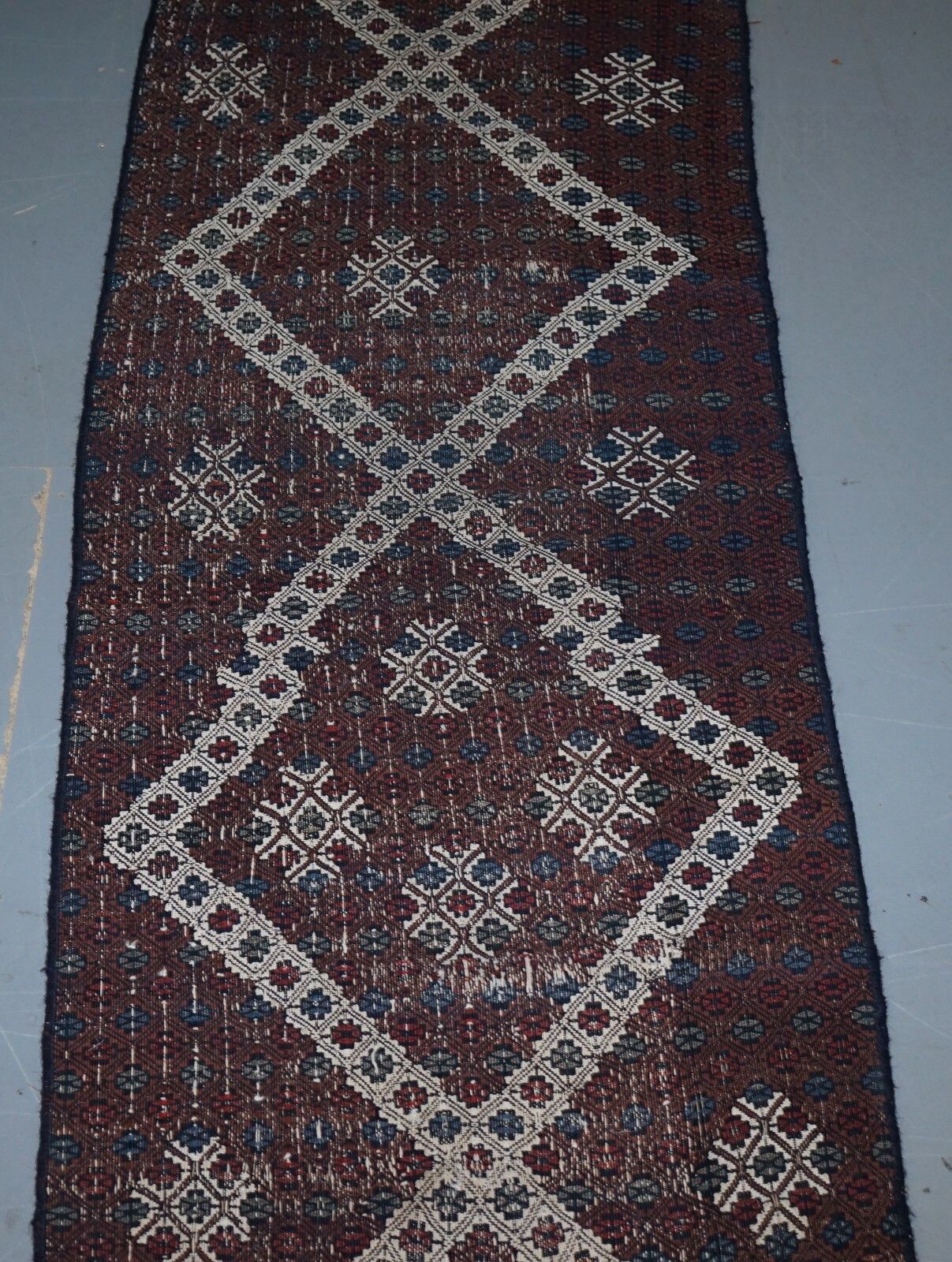 Very Old Antique Hand Knotted Runner Rug Stunning Kilim Country House Charming photo Textiles