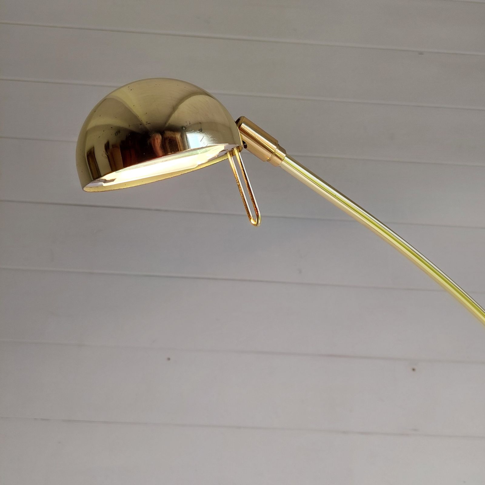 photo furniture Mid Century Adjustable Brass Floor Lamp Counter Balance Minimalist, Germany, 1970s