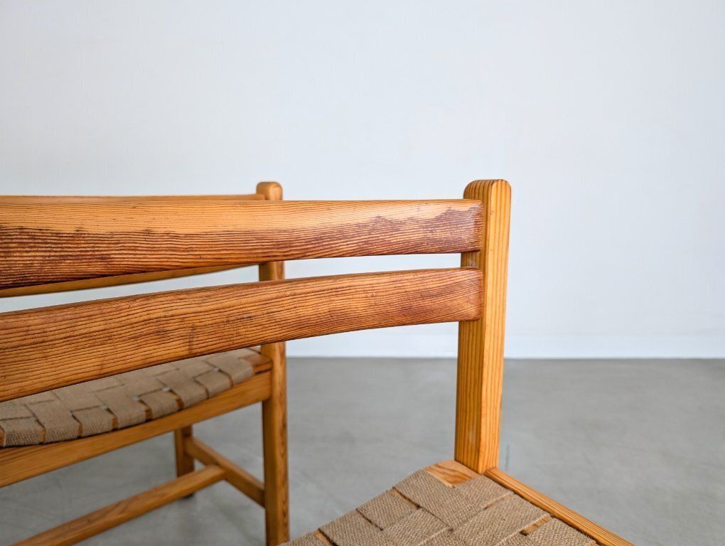 Set Of 3 Asserbo Chairs Borge Morgensen Roland Wilhelmsson photo vintage
