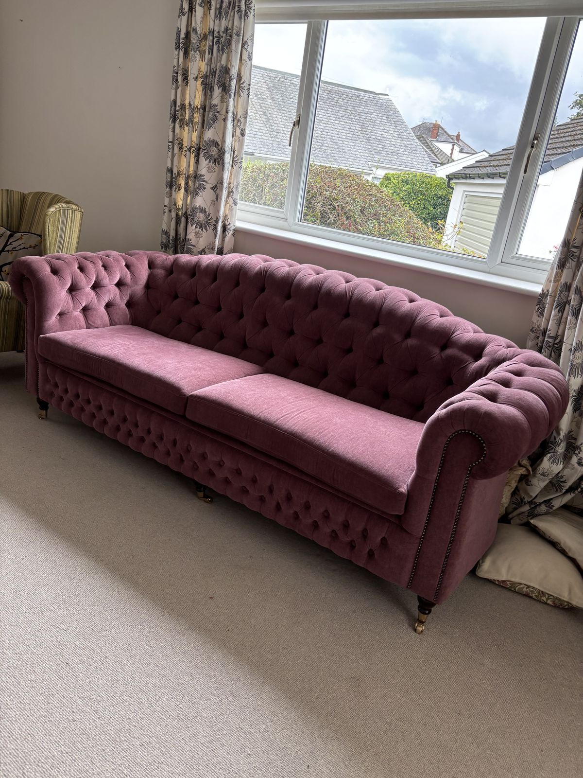Lilac Chesterfield Sofa photo for sale
