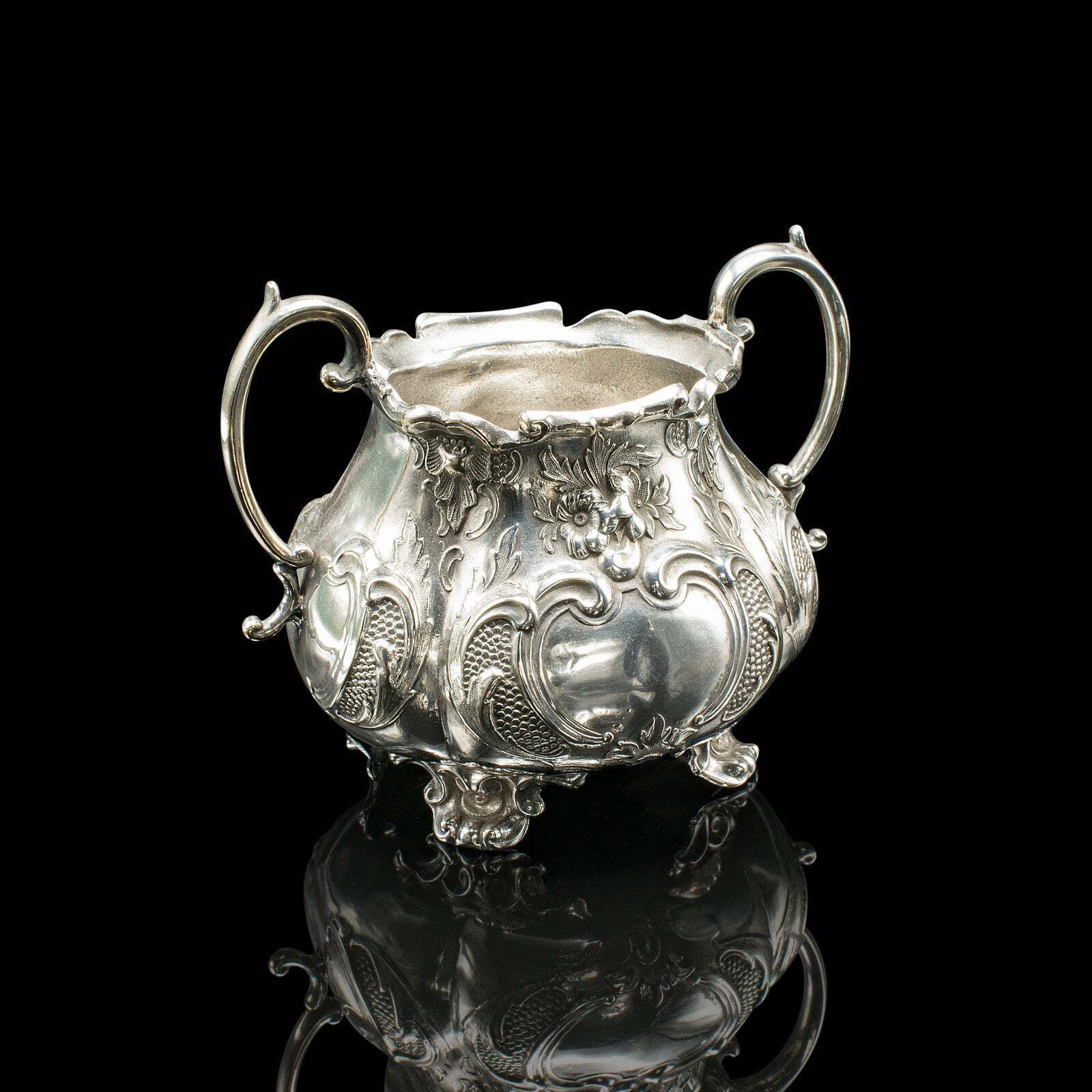 Antique 4 Piece Tea Service, English, Silver Plate, Coffee Pot, Edwardian, 1910 photo buy