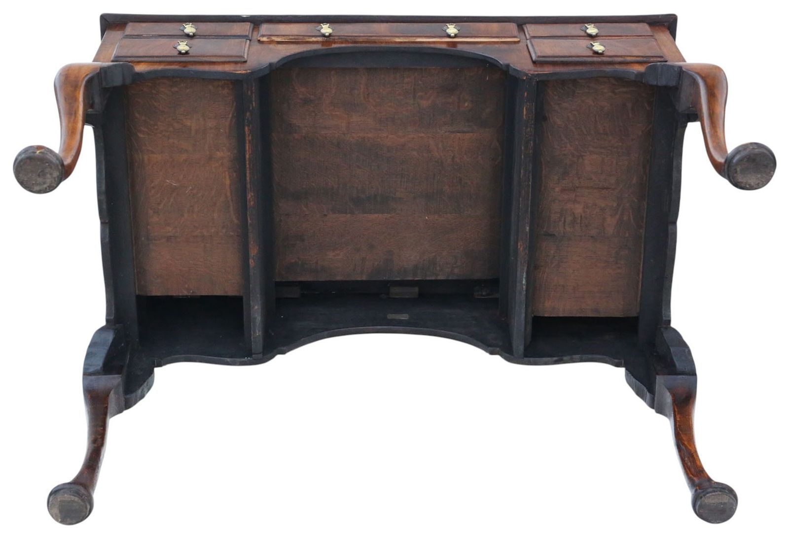 Antique C.1910 Walnut Figured 5 Drawer Writing Desk / Dressing Table – Fine Quality photo 1995.0