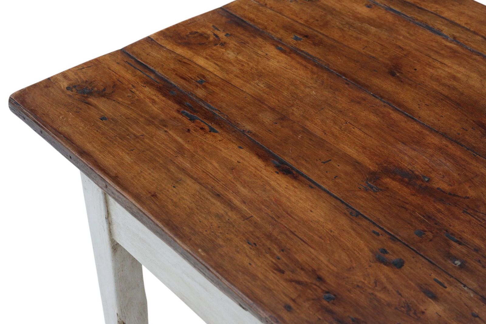Antique 19th Century Pine Dining Kitchen Table With Drawer – Fine Quality photo 2495.0