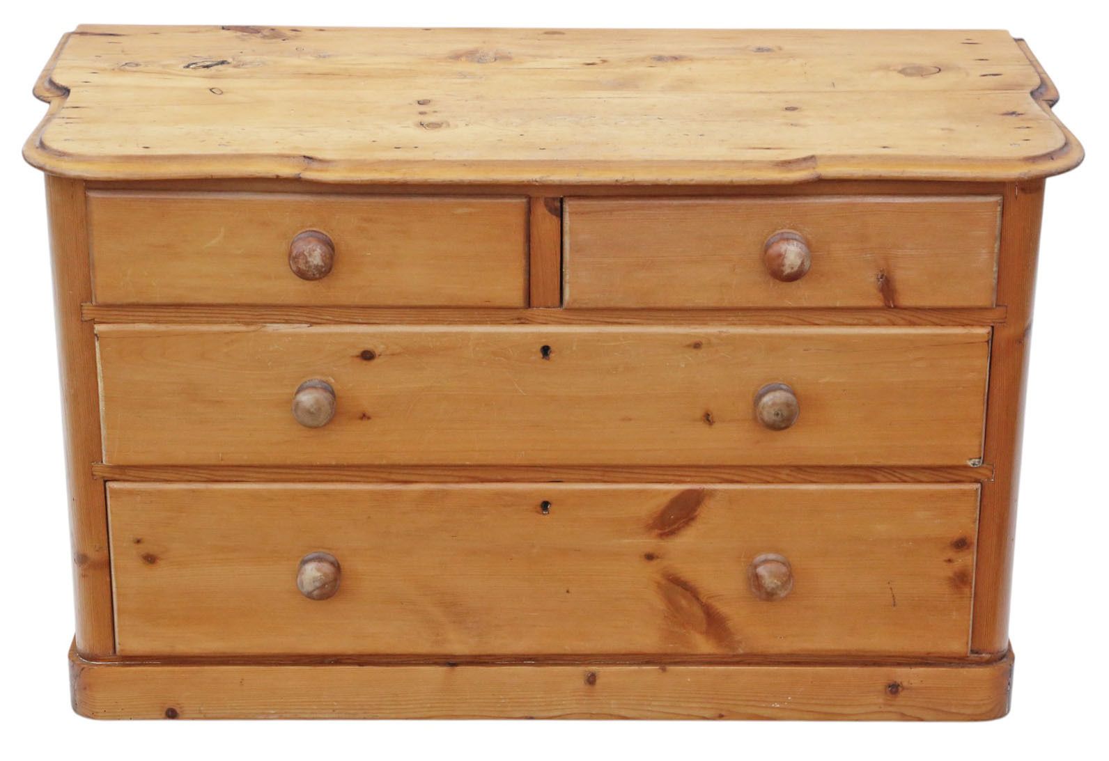 Antique 19th Century Large Pine Chest Of Four Drawers – Fine Quality