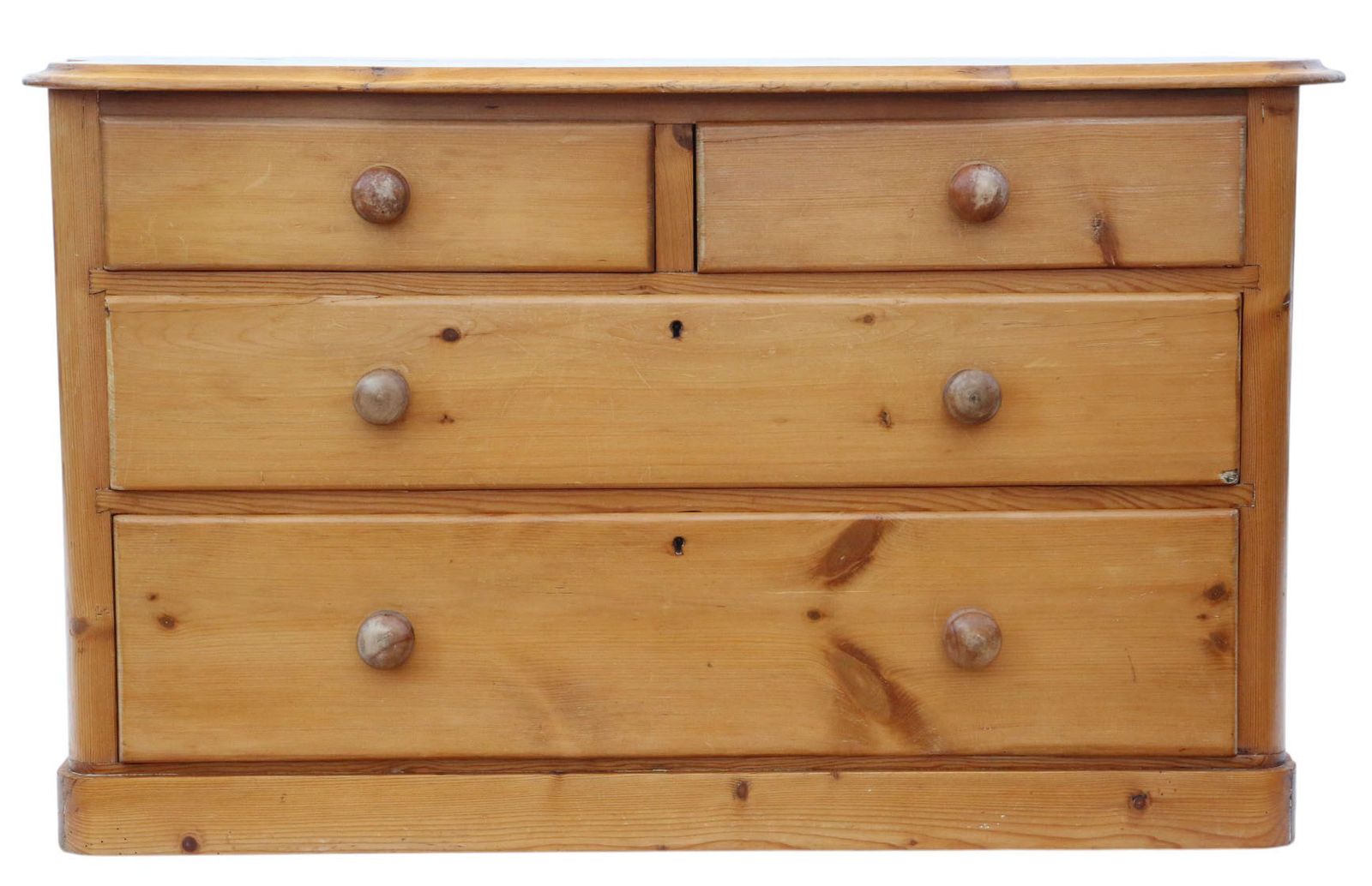 Antique 19th Century Large Pine Chest Of Four Drawers – Fine Quality photo for sale