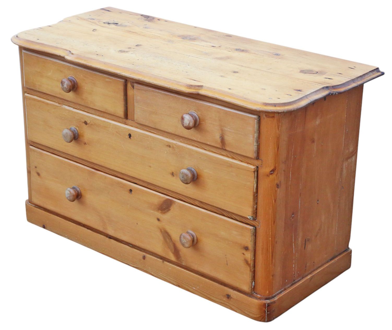 Antique 19th Century Large Pine Chest Of Four Drawers – Fine Quality photo Furniture