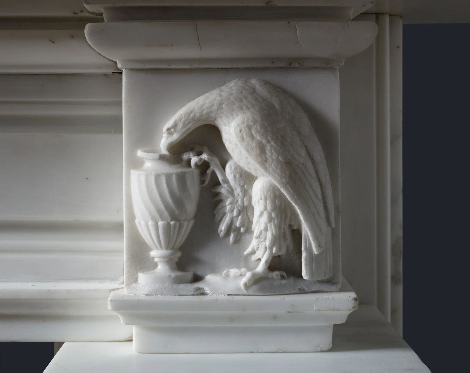 Georgian Statuary Marble Fireplace Surround photo for sale