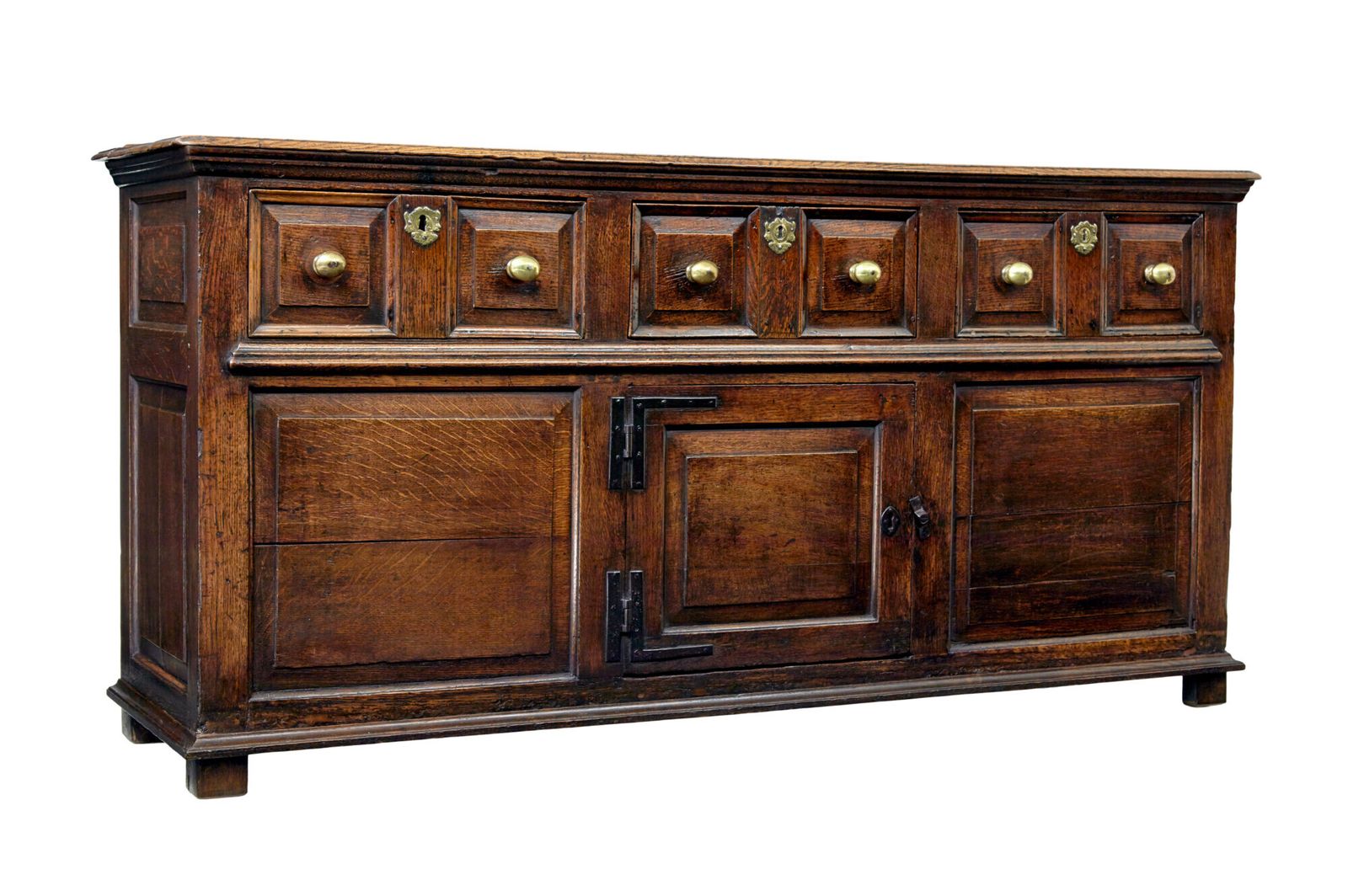 English 18th Century Carved Oak Dresser