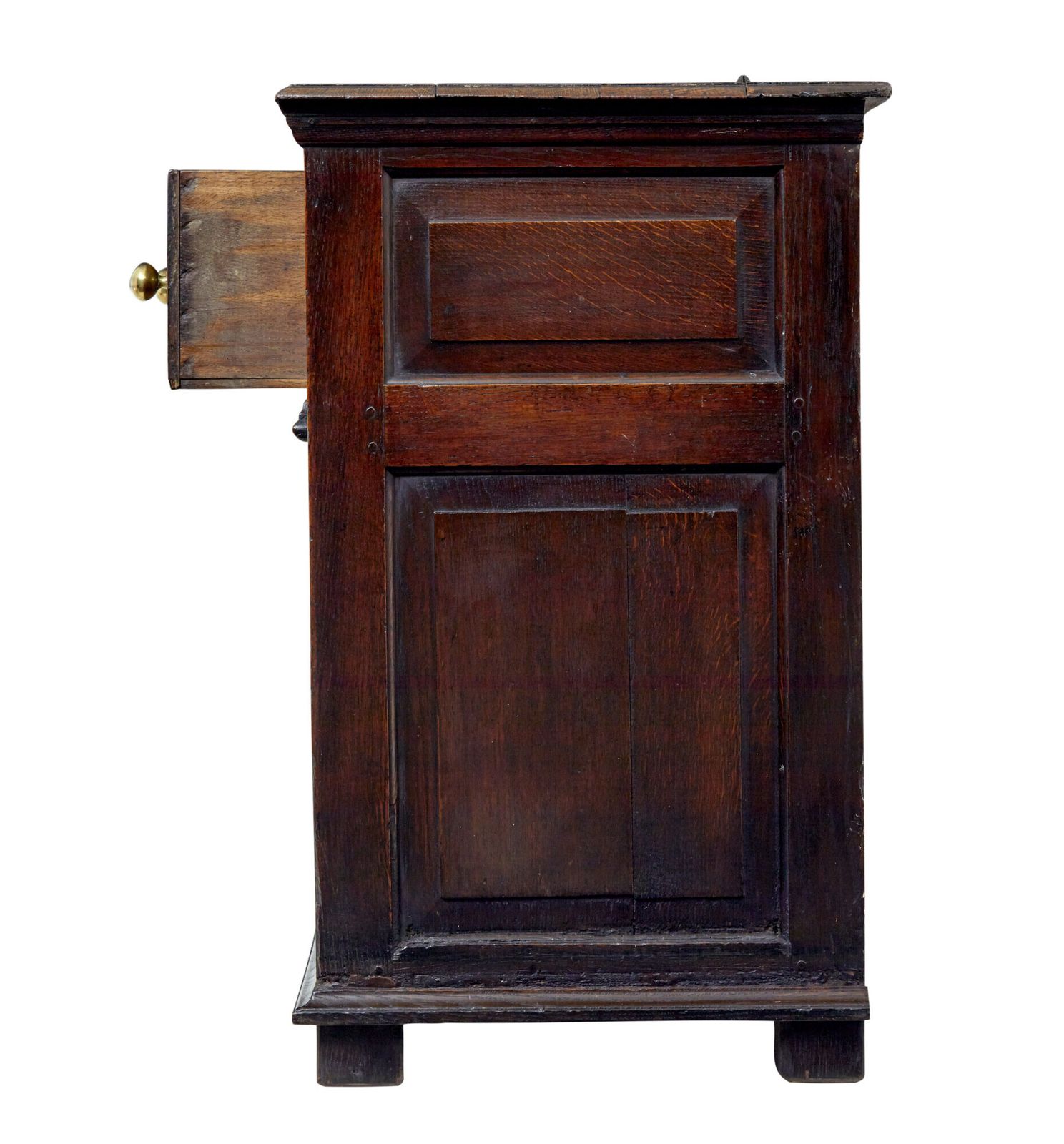 English 18th Century Carved Oak Dresser photo vintage