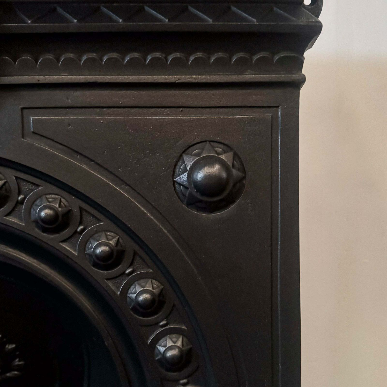 Antique Victorian Combination Cast Iron Fireplace photo vintage