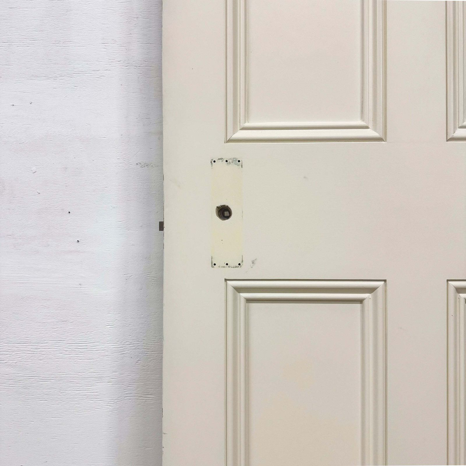 Reclaimed White Tulip Wood 4 Panel Door   216cm X 81.5cm photo furniture