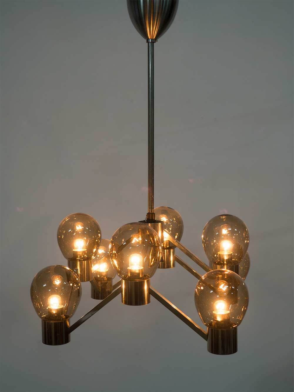 Sciolari Hanging Lamp Chandelier Pendant With 8 Glass Shades photo furniture