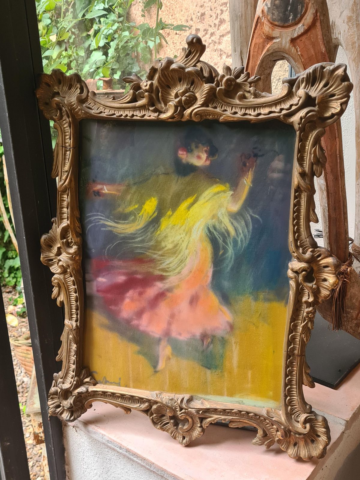 1211.0 Flamenco Dancer, Belle Epoque Romantic Pastel Portrait, Conchita De Cadiz, 1900s, By Louis Ernest Fortuné Andrieux, Dit Fortuney, photo