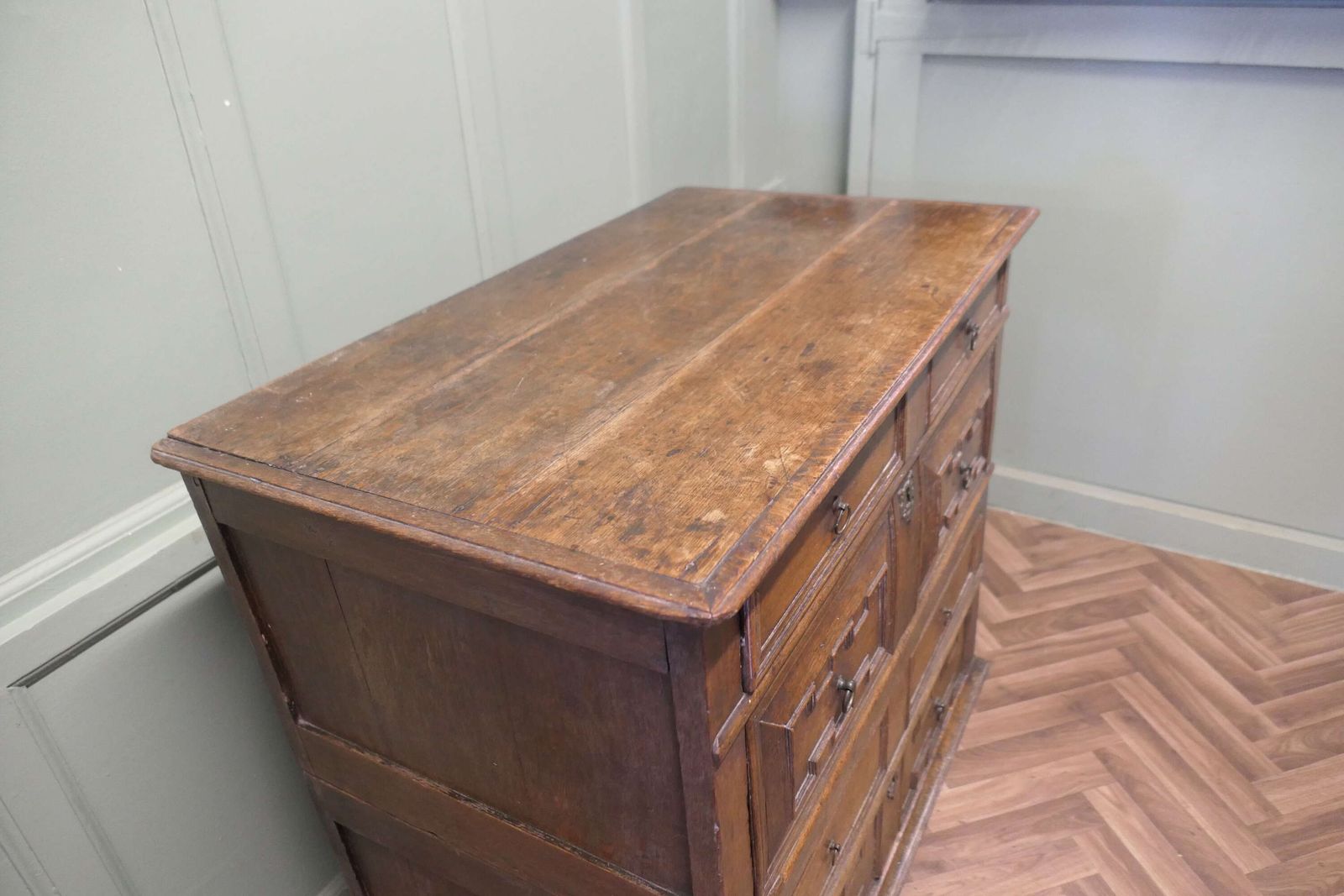 17th Century Oak Chest Of Drawers Or Garret Chest photo for sale