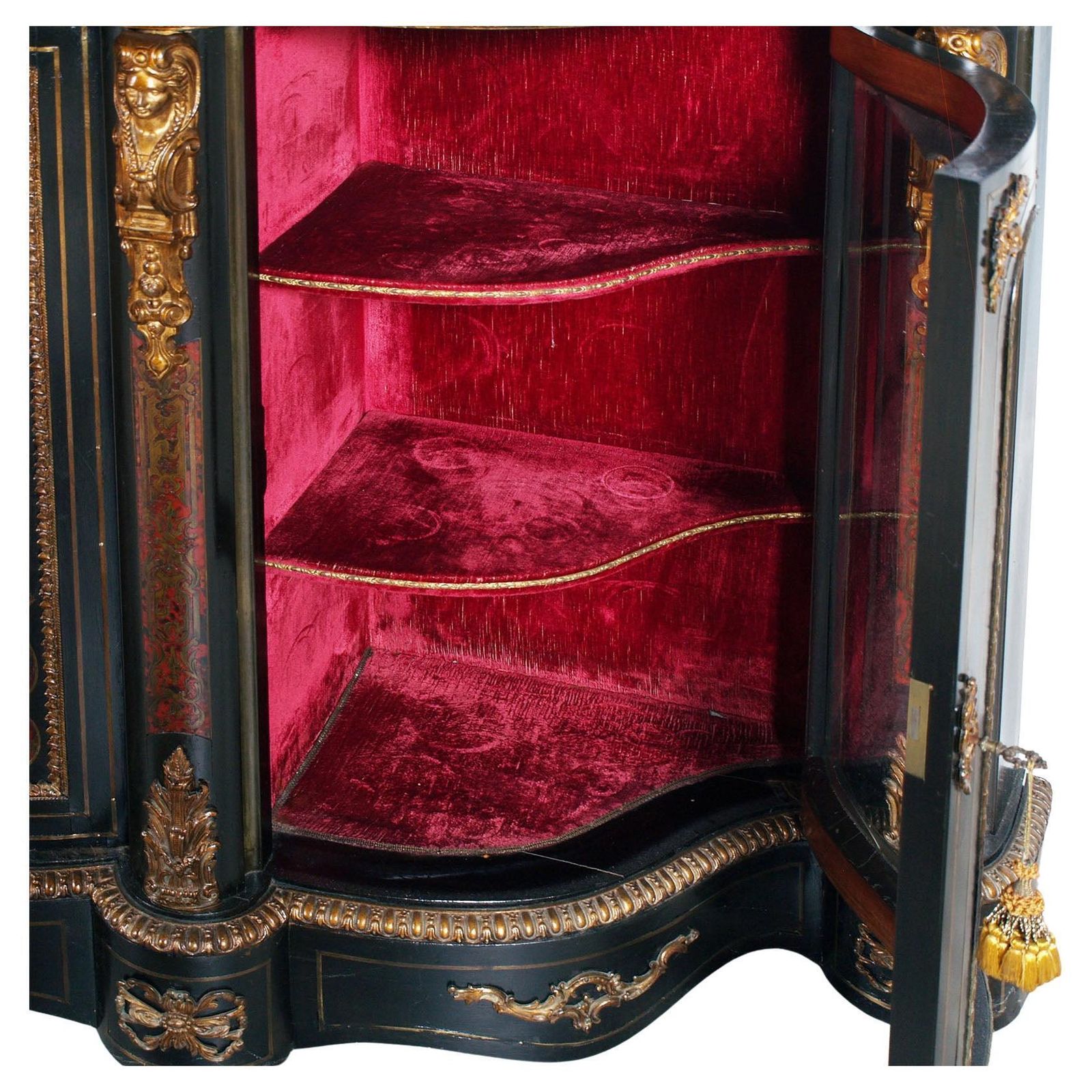 20th Cent French Boulle Style Sideboard With Brass Inlay And Gilt Bronze Mounts photo vinterior