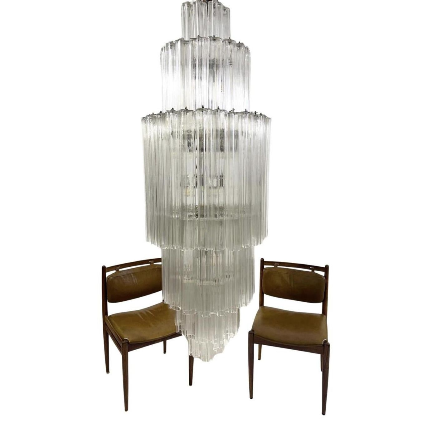 Mid Century Modern Glass Suspension, Italy, 1960s photo buy