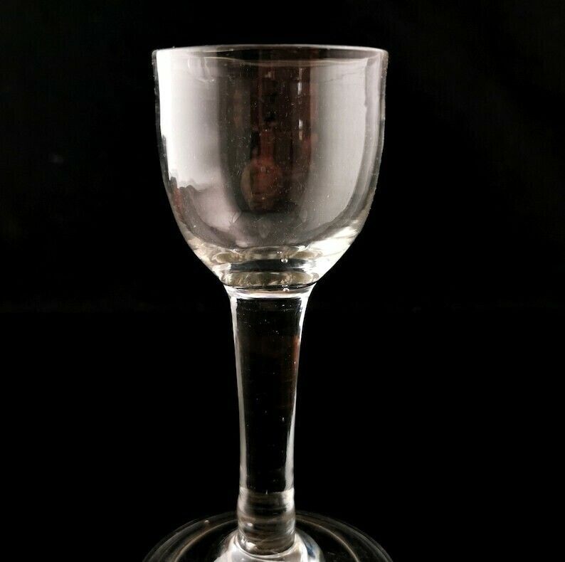 Antique Georgian Tall Stem Cordial Or Wine Glass photo 119.0